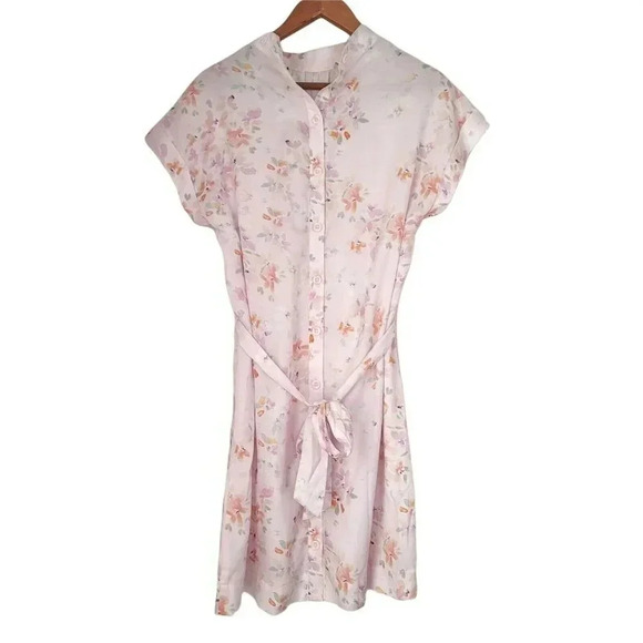 Cloth & stone Size L Button Up front Tiered Floral mini Dress Sleeveless NWOT - Picture 1 of 10
